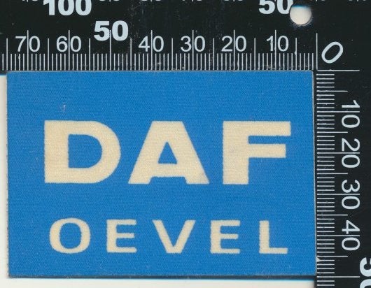 Sticker: Daf - Oevel, Ophalen of Verzenden, Zo goed als nieuw, Bedrijf of Vereniging