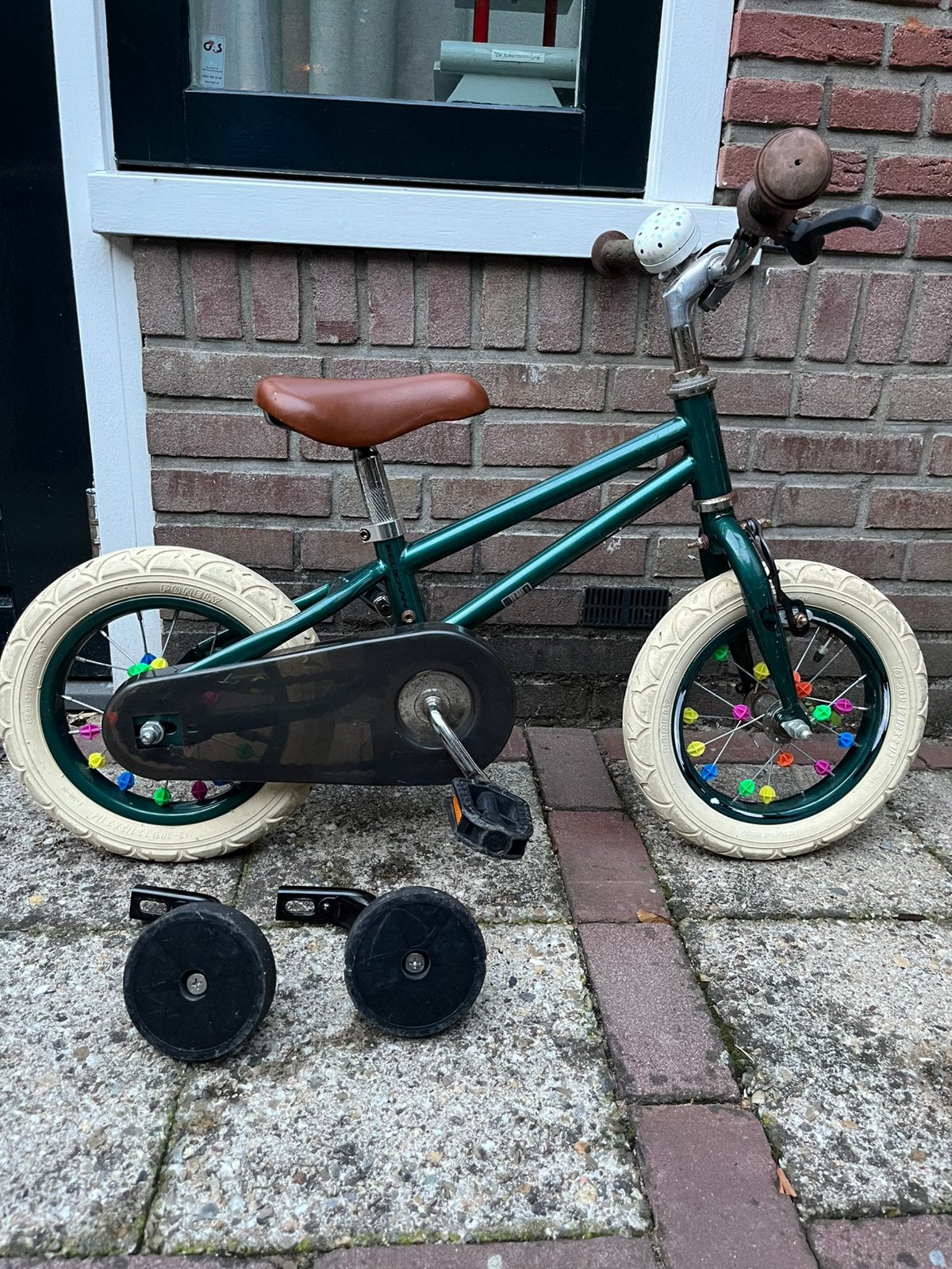 Kinderfiets 12 inch Pelikaan, Ophalen, Gebruikt, Staal, Minder dan 16 inch