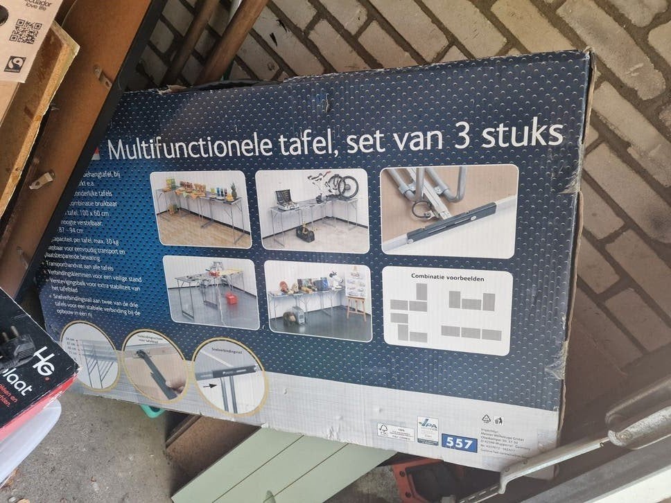 Duro Multifunctionele Tafel Set van 3 - Nieuw in Doos, Ophalen, 50 tot 100 cm, Nieuw, 50 tot 100 cm