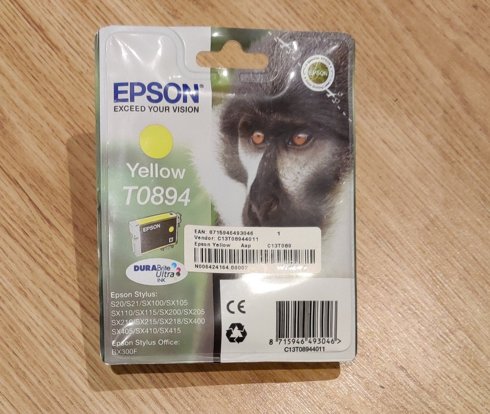 Epson T0894 Gele Inktcartridge, Printer, Ophalen of Verzenden, Epson, Inkjetprinter