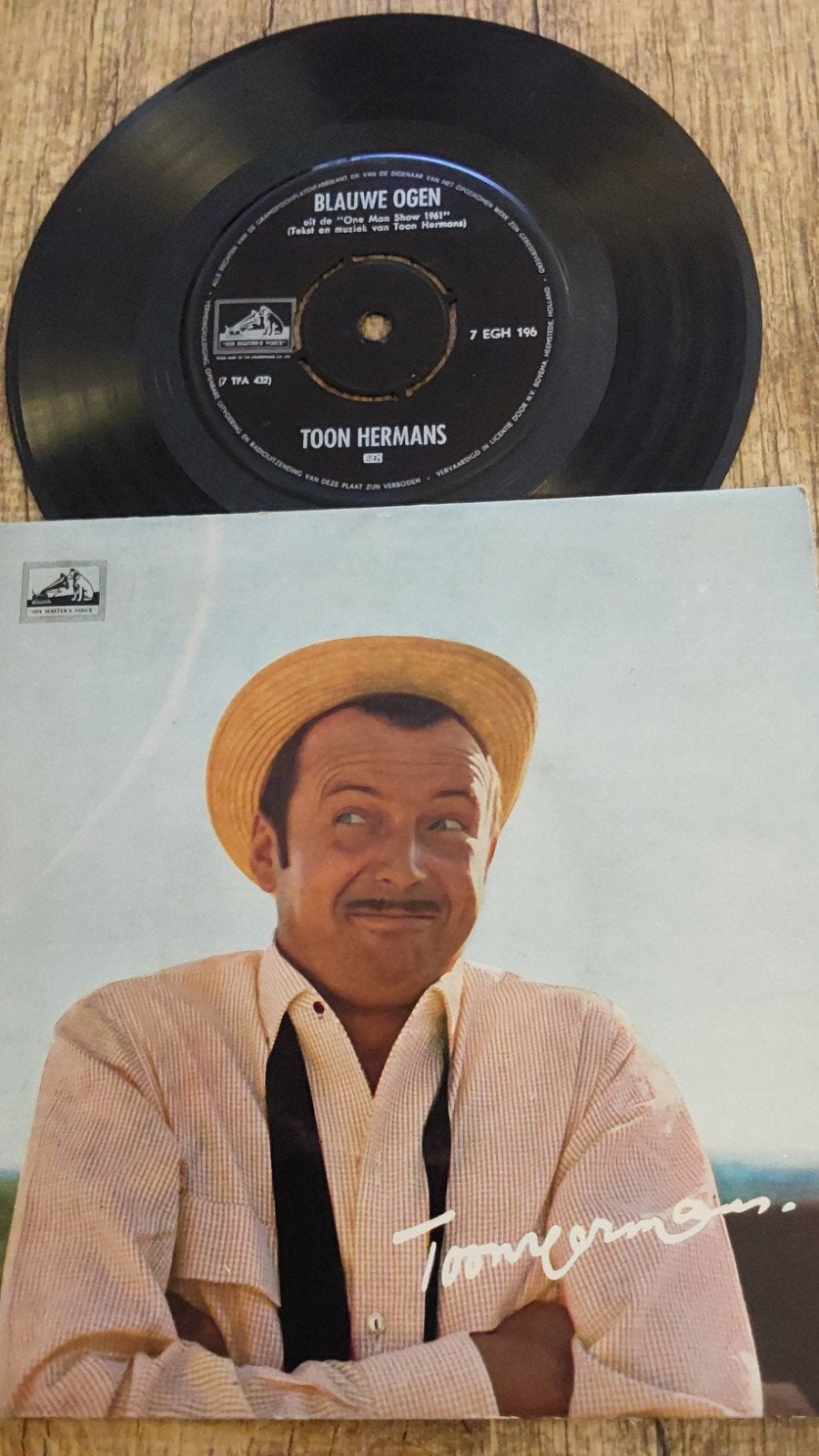Toon Hermans - Blauwe Ogen (Vinyl Single), Cd's en Dvd's, Ophalen, Gebruikt, 7 inch, EP