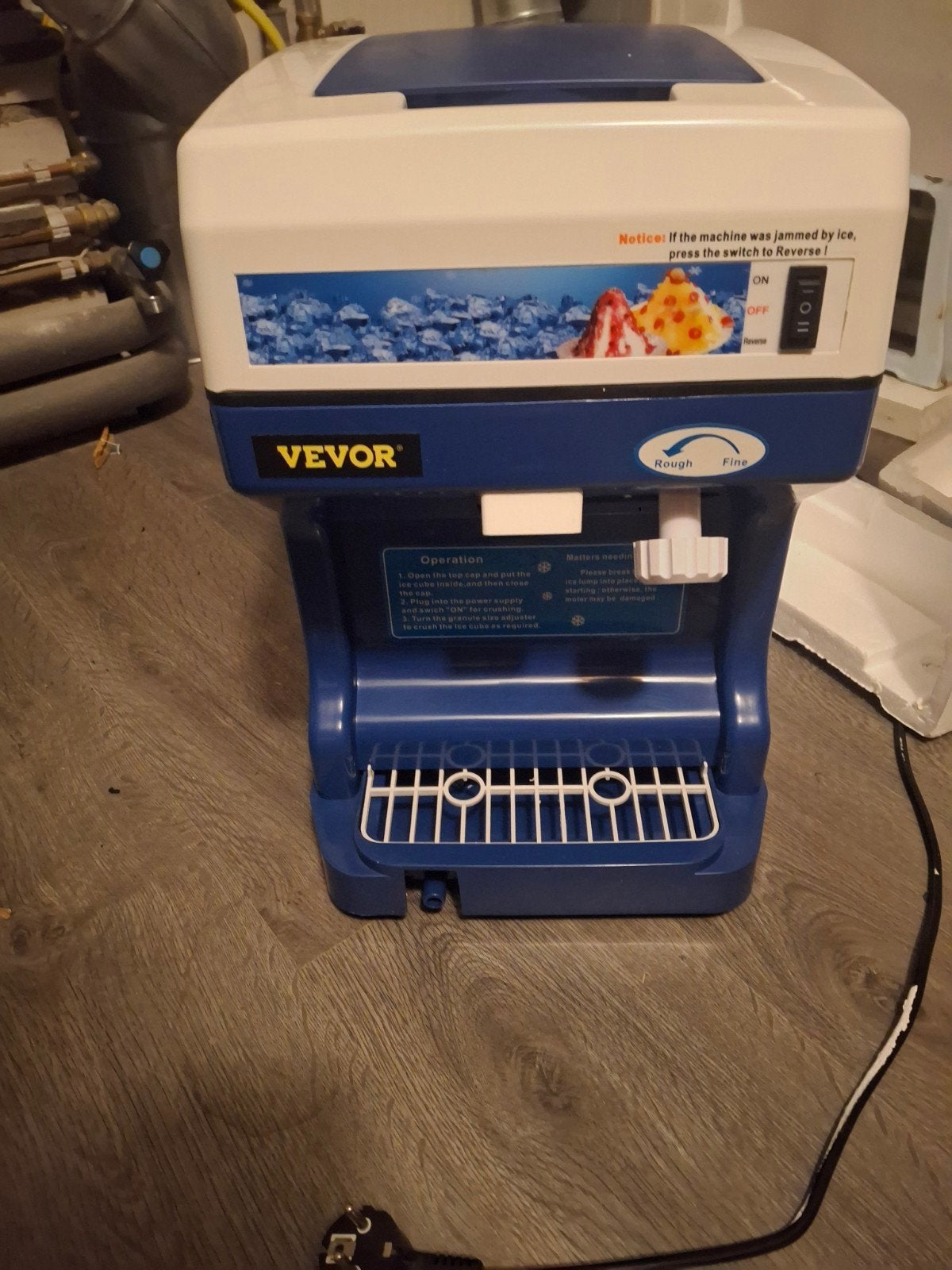 schaafijs machine, Ophalen