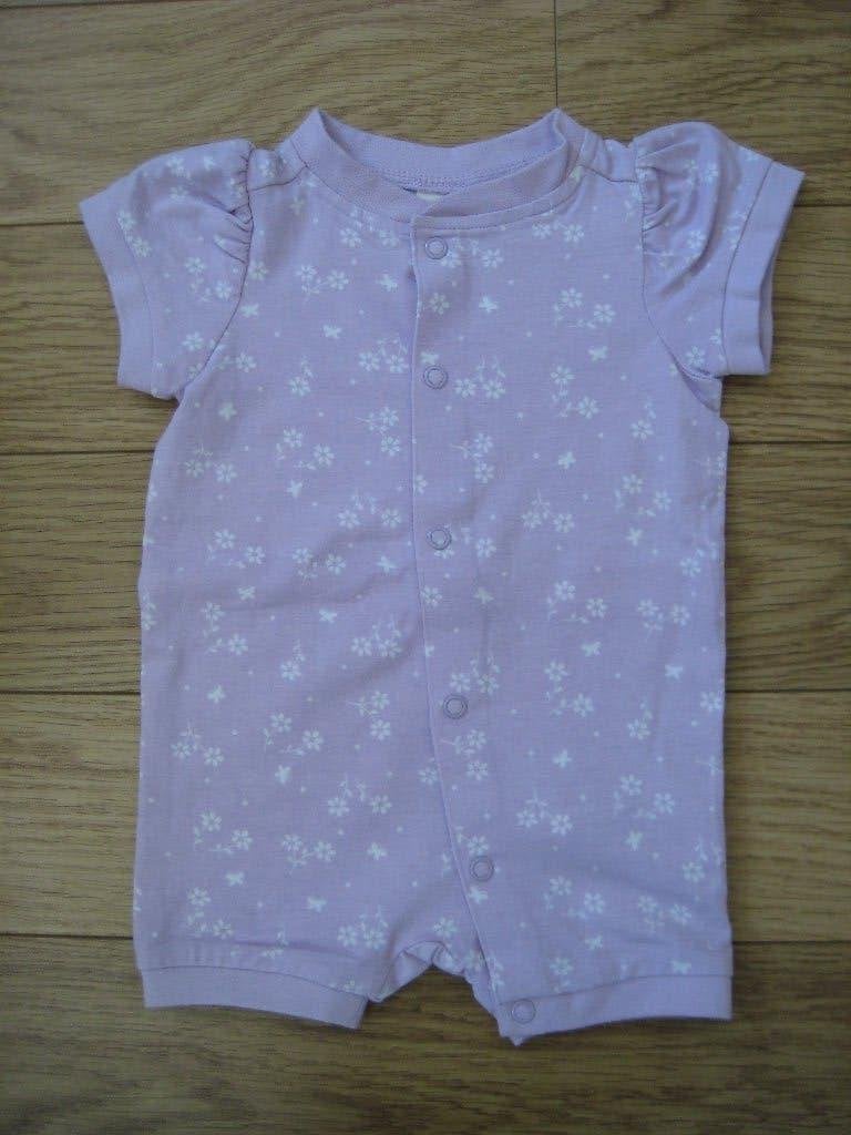 Lila met witte bloemen zomerpakje maat 50 van H&M ZGAN, Kinderen en Baby's, Babykleding | Maat 50, Meisje, H&M, Ophalen of Verzenden