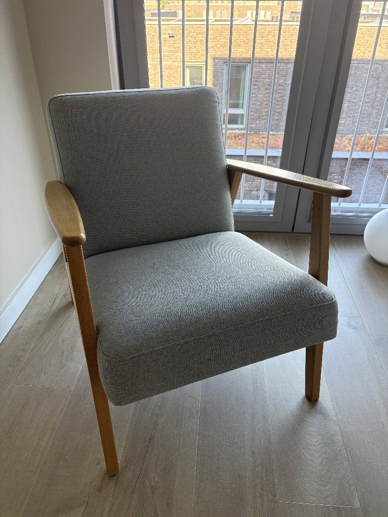 EKENÄSET Fauteuil, eiken/Gunnared lichtgroen, Ophalen, Nieuw, 75 tot 100 cm, Stof