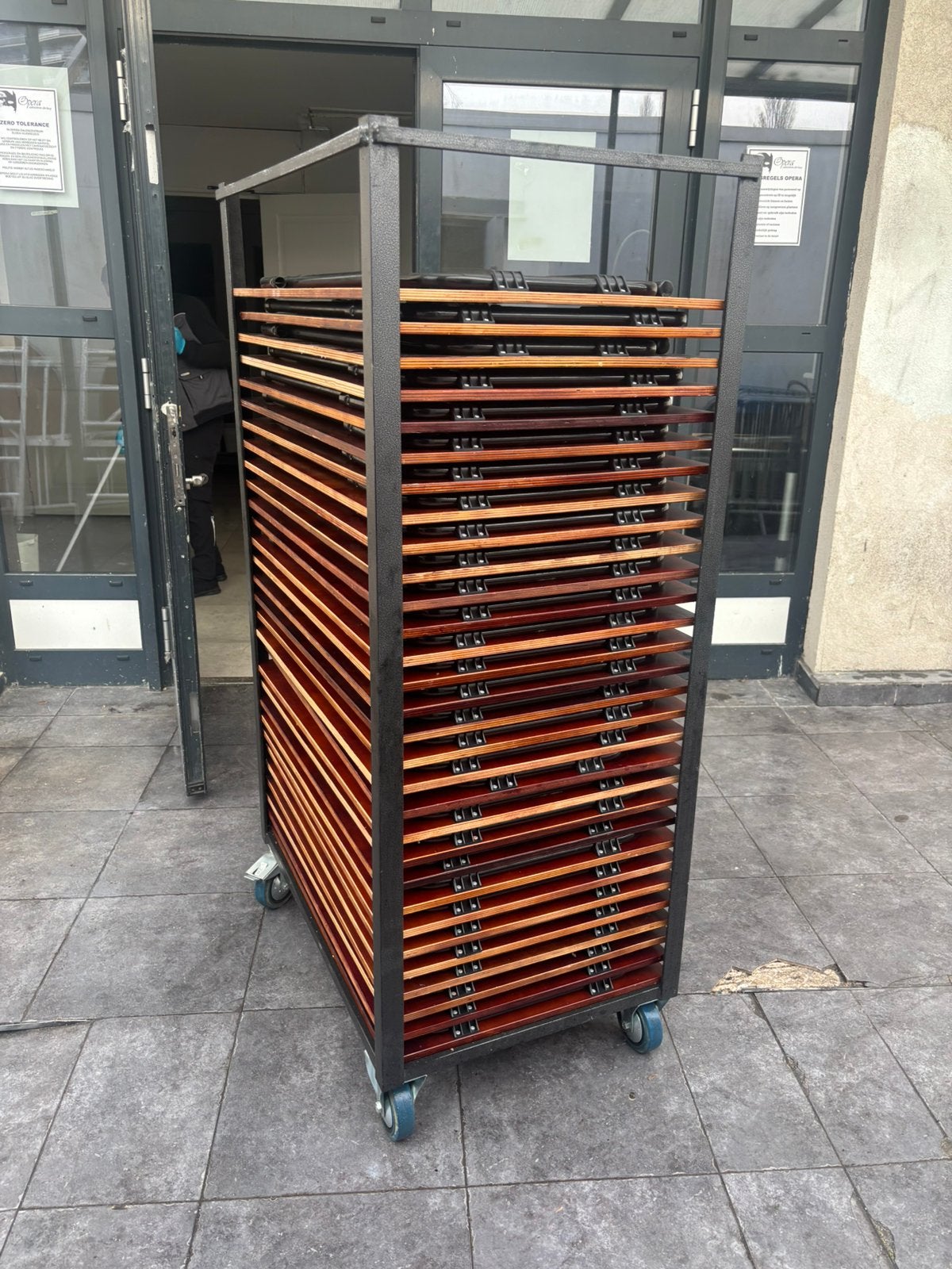 Partij horeca restaurant examen cafe extra klaptafels, Ophalen, Rechthoekig, 200 cm of meer