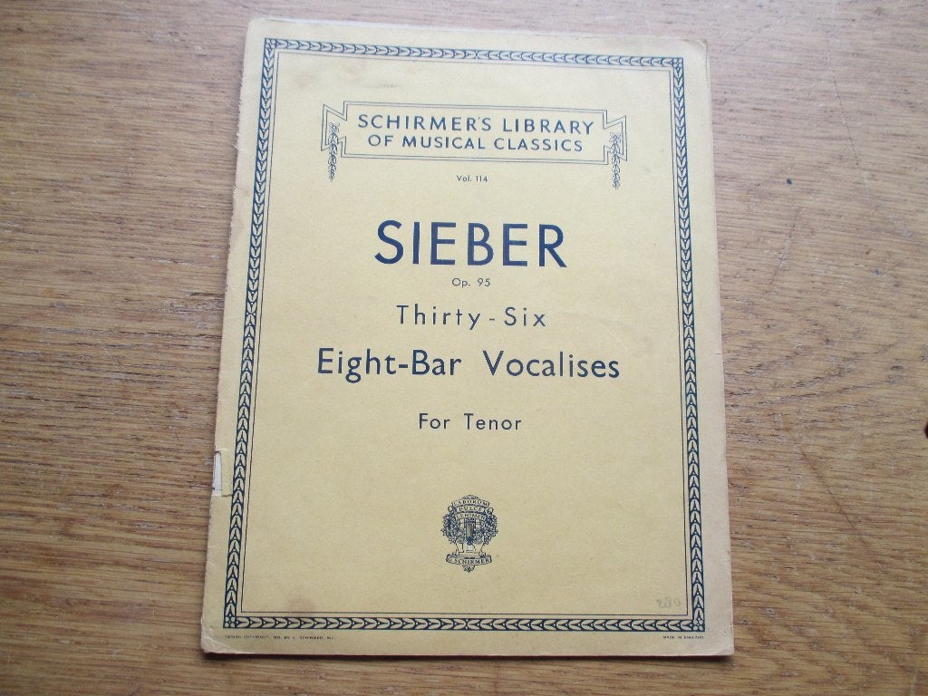 Sieber - op.95 - Thirty-six - eight-bar vocalises, Ophalen of Verzenden, Gebruikt, Artiest of Componist, Klassiek