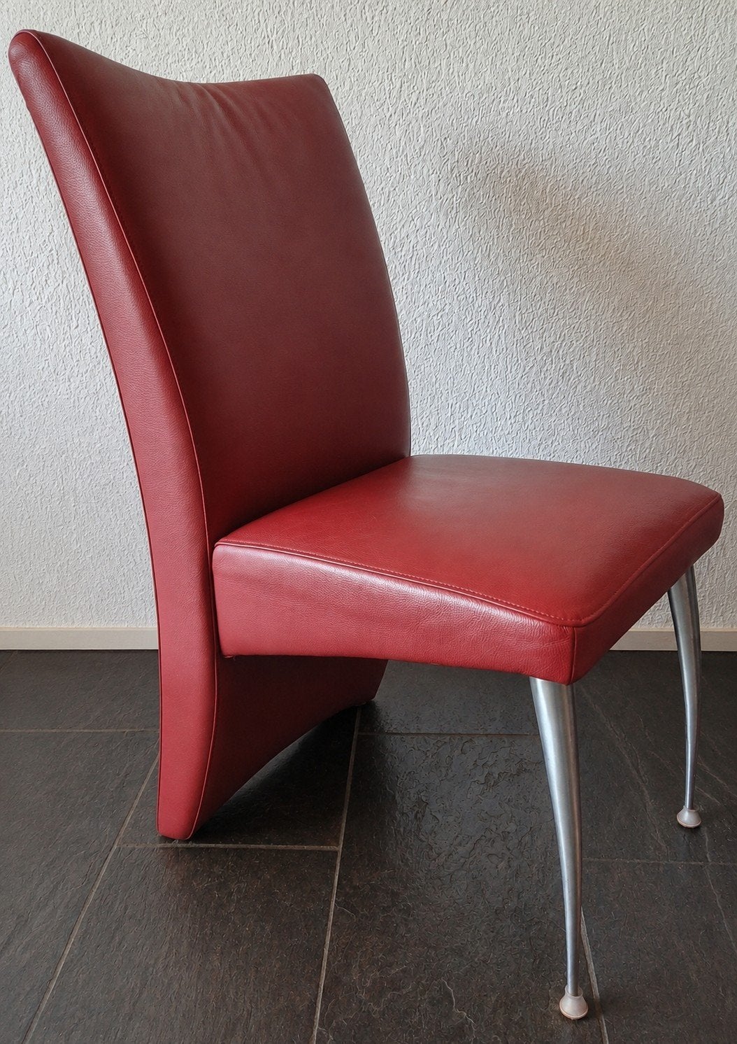6  design eetkamerstoelen met metalen designpoten, Ophalen, Gebruikt, Modern, Vijf, Zes of meer stoelen