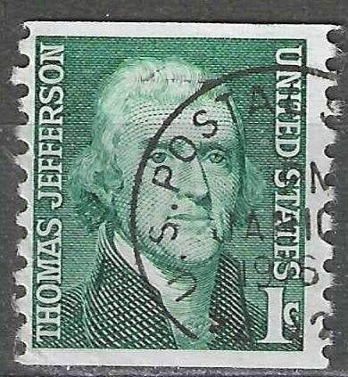 USA 1967/1968 - Yvert 816a - Thomas Jefferson (ST), Postzegels en Munten, Postzegels | Amerika, Verzenden, Gestempeld, Noord-Amerika