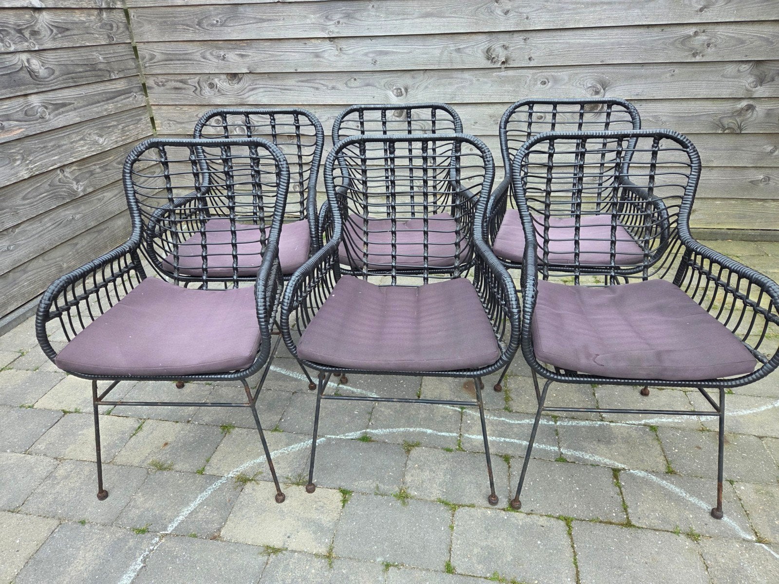 6 tuinstoelen, Ophalen, Gebruikt, Kunststof
