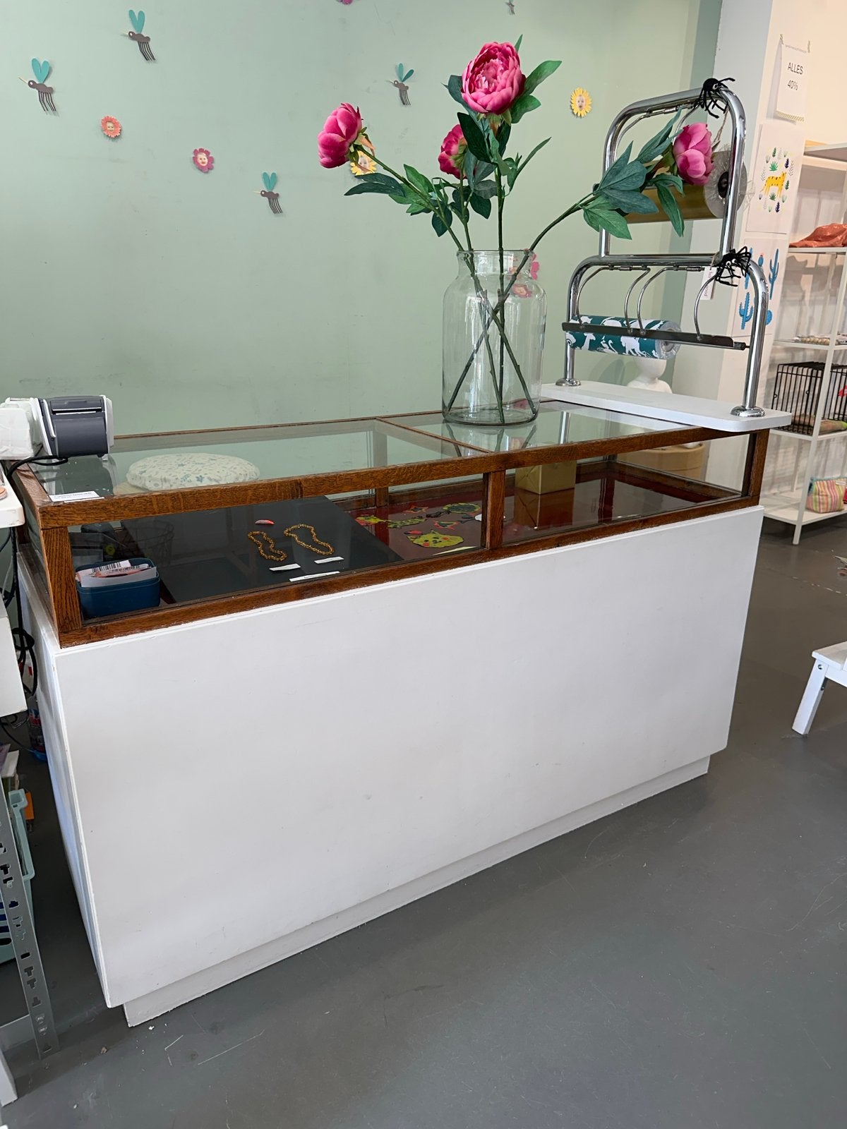 Moet nu weg! Koopje!! Vintage Toonbank met Vitrine en Lades, Ophalen