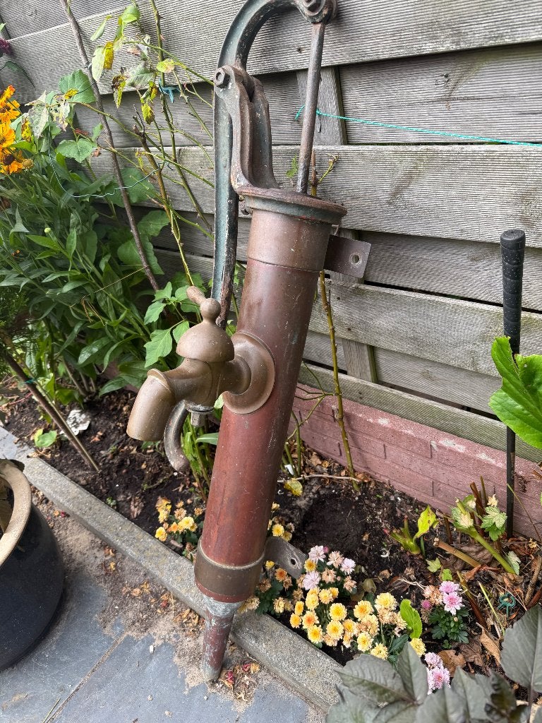 Antieke koperen Waterpomp, Tuin en Terras, Ophalen, Gebruikt, Handmatig, Overige typen