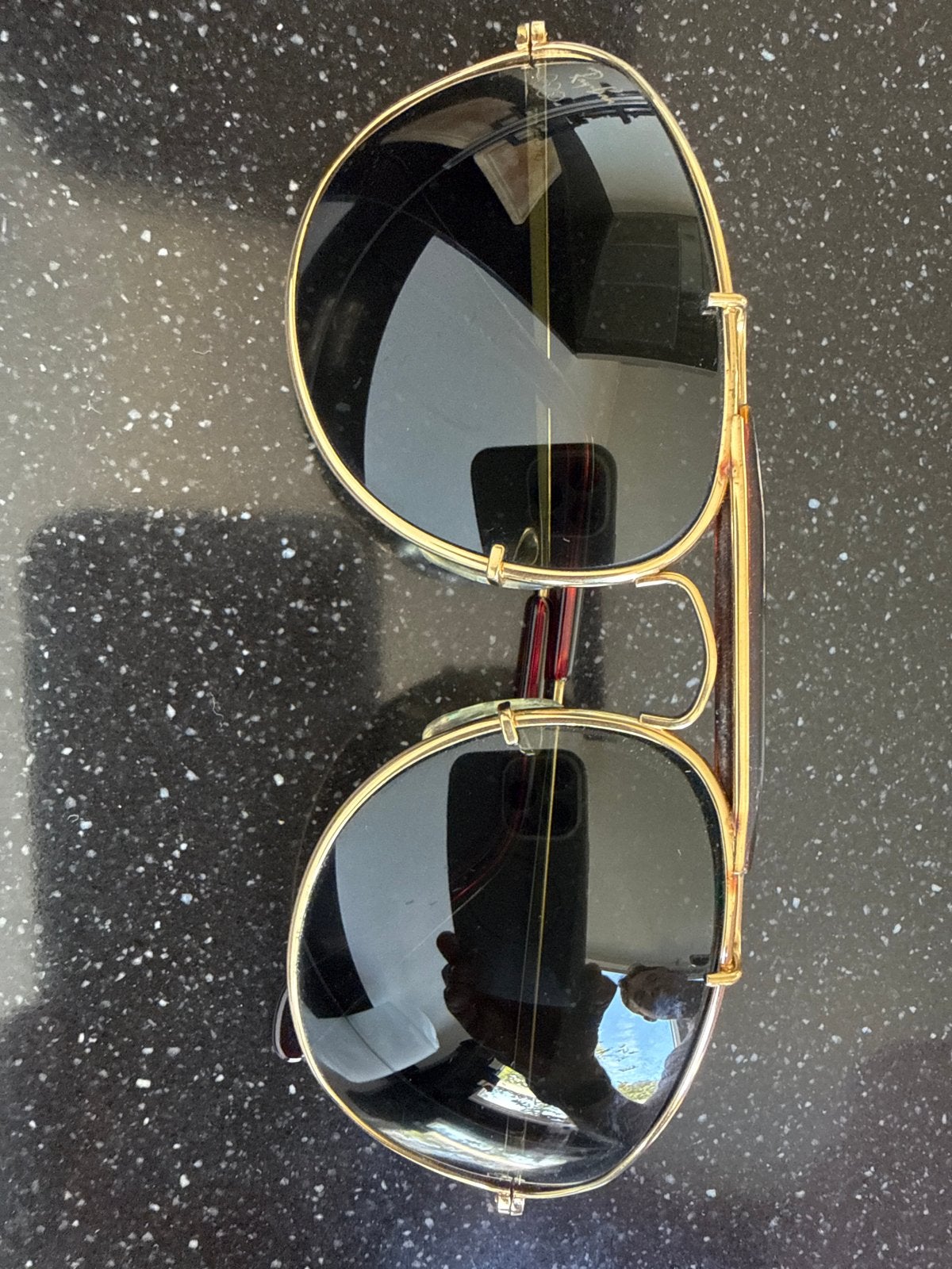 Ray-Ban W1070 Olympic Games zonnebril - Vintage goud, Ophalen, Gebruikt, Zonnebril, Overige kleuren