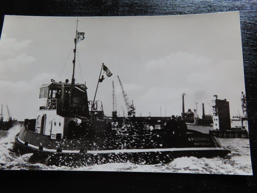ansichtkaart sleepboot "Argonaut" Smit & co, Verzamelen, Scheepvaart, Ophalen of Verzenden, Gebruikt, Motorboot, Kaart, Foto of Prent