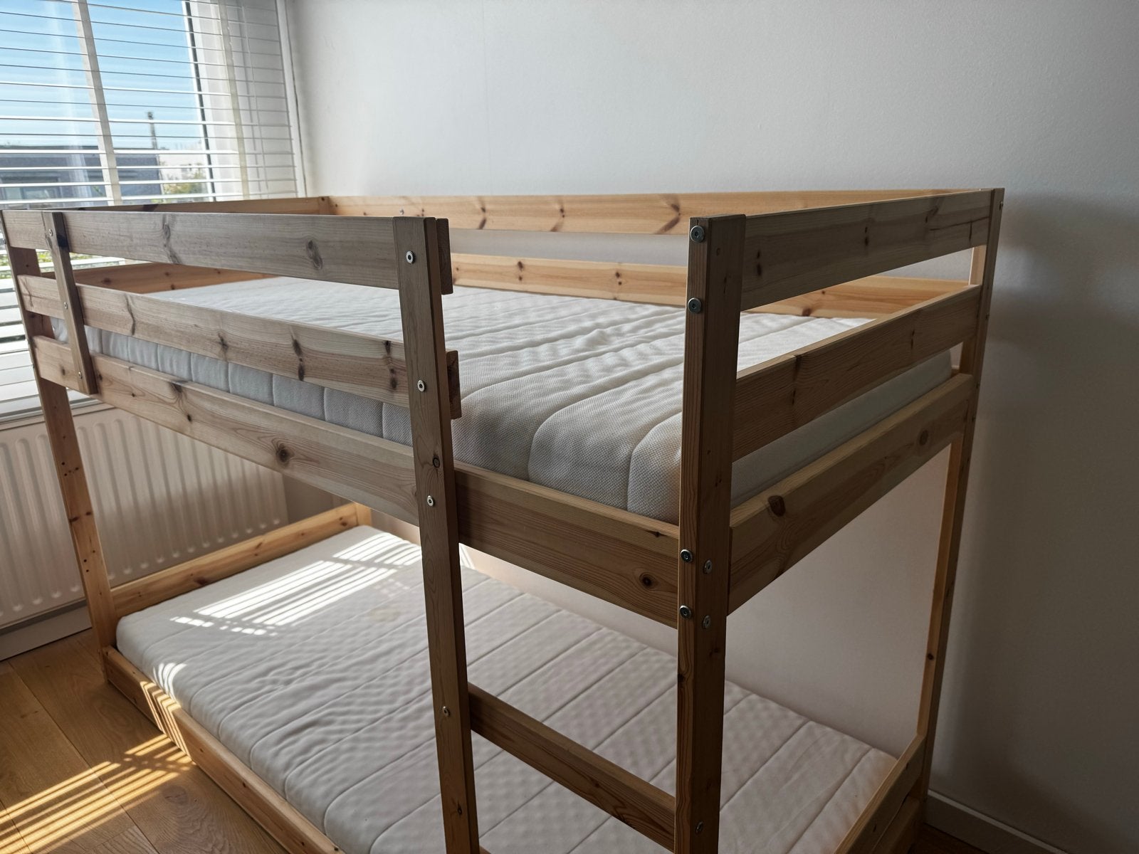 IKEA Mydal Stapelbed met gratis matrassen, Ophalen, Gebruikt, 90 cm, Tweepersoons