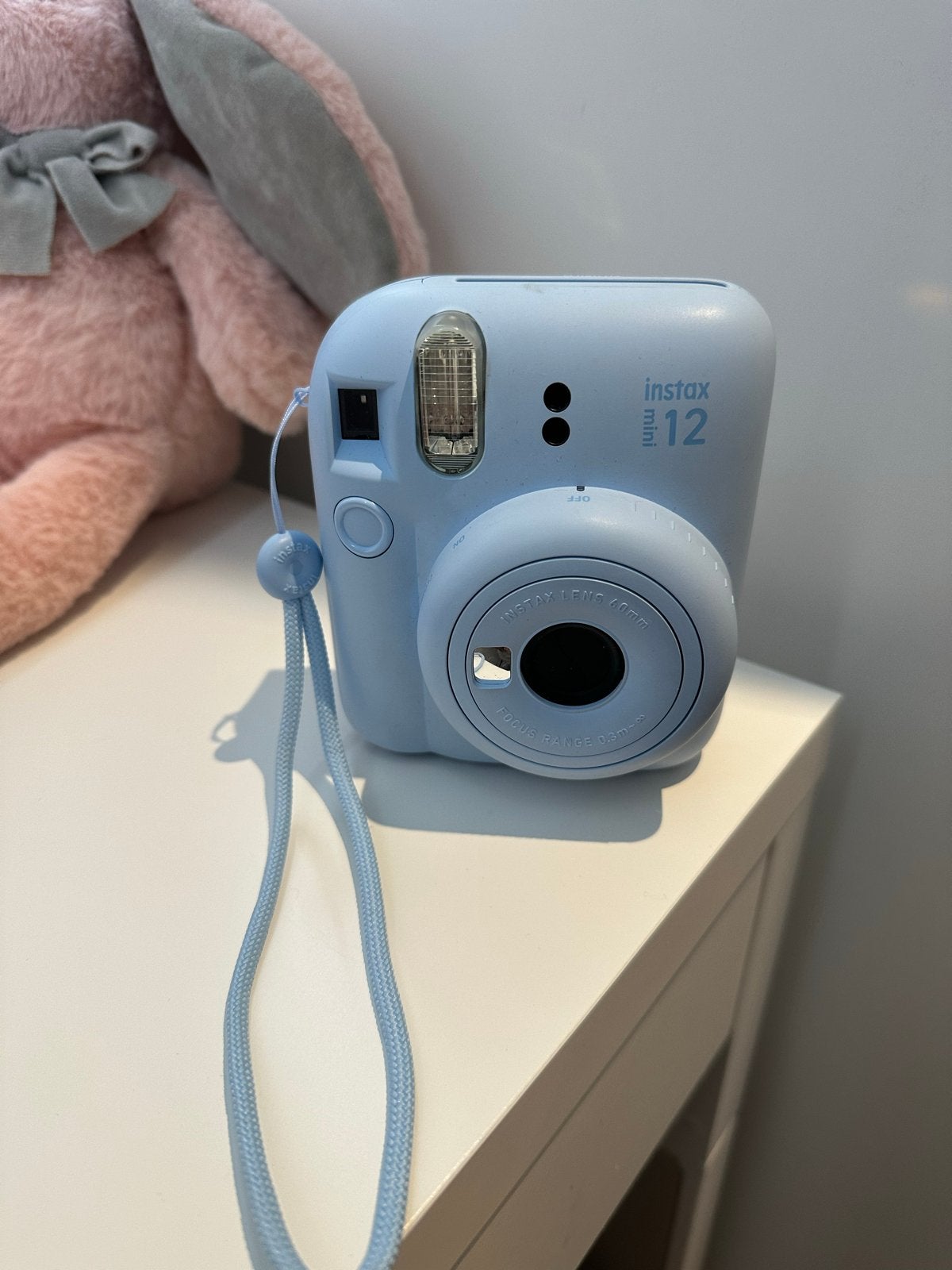 Instax Mini 12 Instant Camera - Lichtblauw, Compact, Ophalen of Verzenden, Zo goed als nieuw, Overige Merken