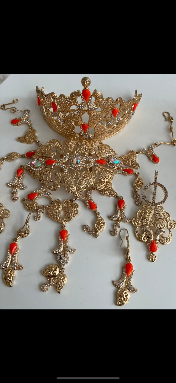 Takchita,takshita,kaftan bruidssieraden set te koop, Sieraden, Tassen en Uiterlijk, Ophalen of Verzenden, Nieuw, Zilver, Overige materialen