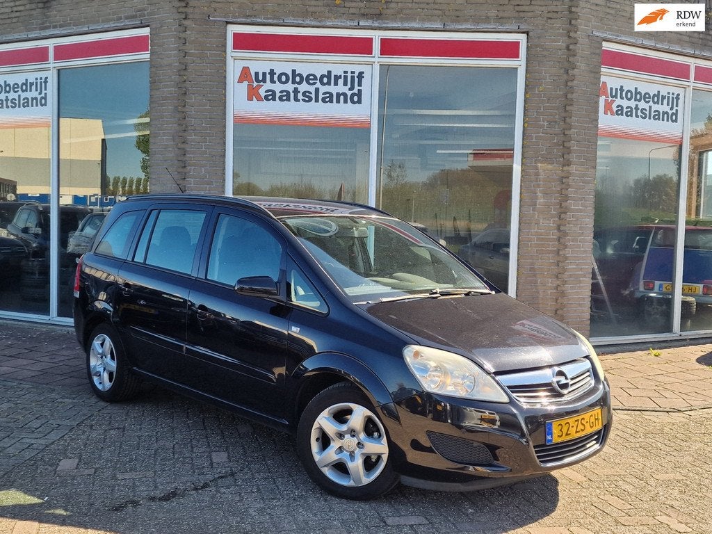 Opel Zafira 1.6 Business 7 Persoons - Airco - Carplay, Auto's, Opel, Voorwielaandrijving, Stof, Gebruikt, Zwart
