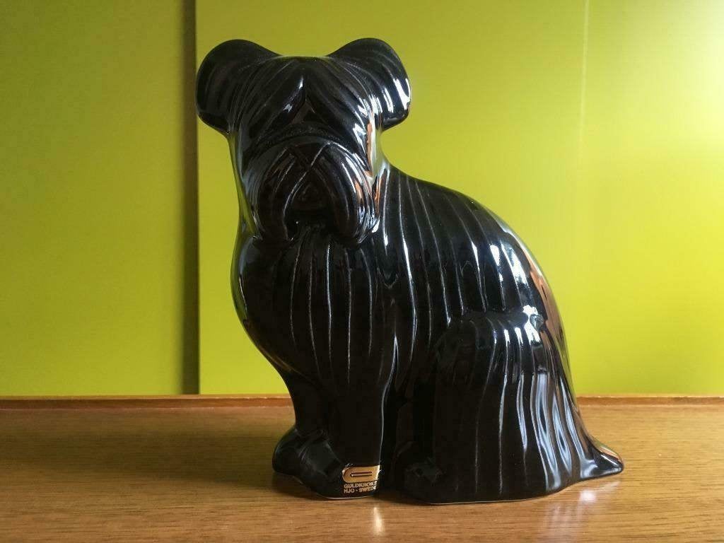 Guldkroken Hjo Zweden Zwarte Hond Beeldje 1960, Ophalen of Verzenden, Huis en Inrichting