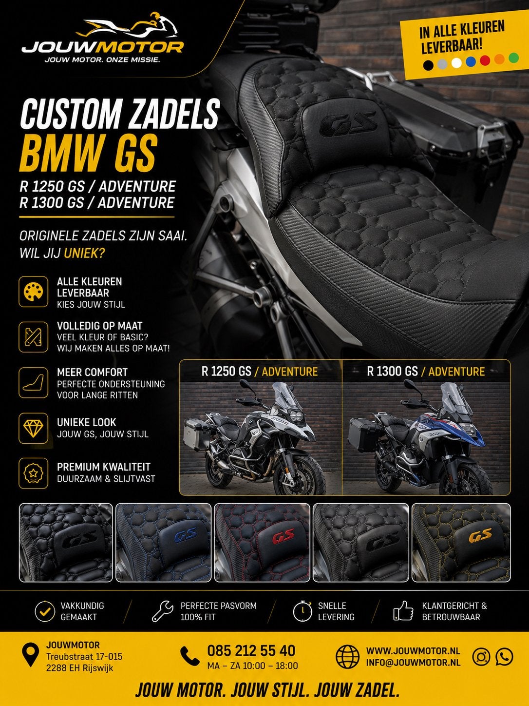 BMW GS Custom Zadel BMW GS | R1250GS & R1300GS Adventure, Ophalen of Verzenden