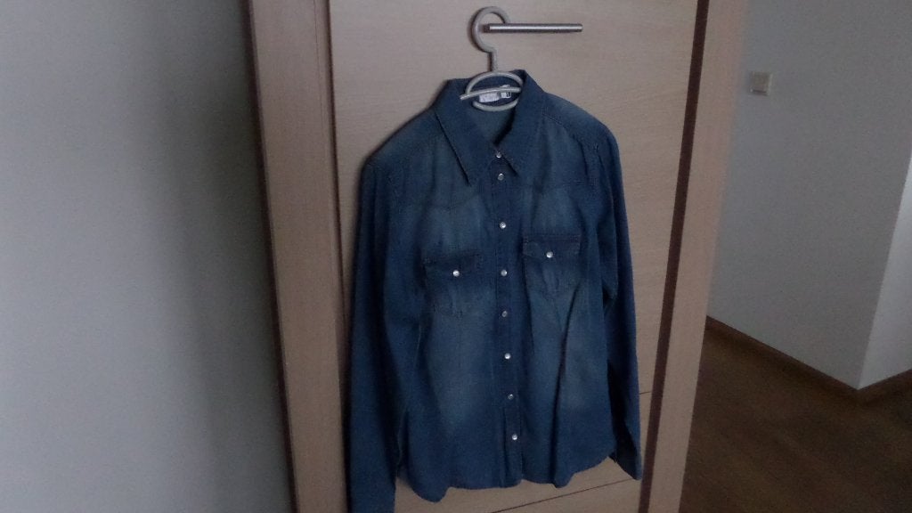 denim look blouse lange mouw mt L 40/42 zgan Country stijl, Kleding | Dames, Maat 38/40 (M), Blauw, Ophalen of Verzenden, True Spirit