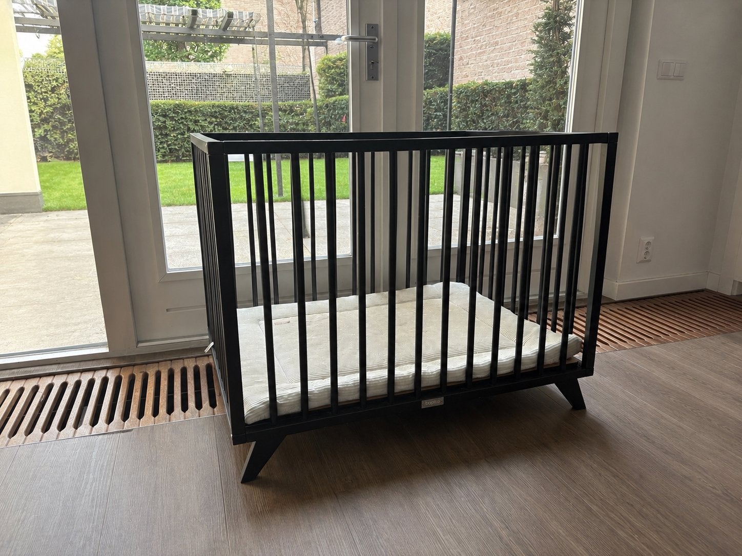 Bopita box Retro mat zwart, Ophalen, Zo goed als nieuw, Rechthoekig, In hoogte verstelbaar