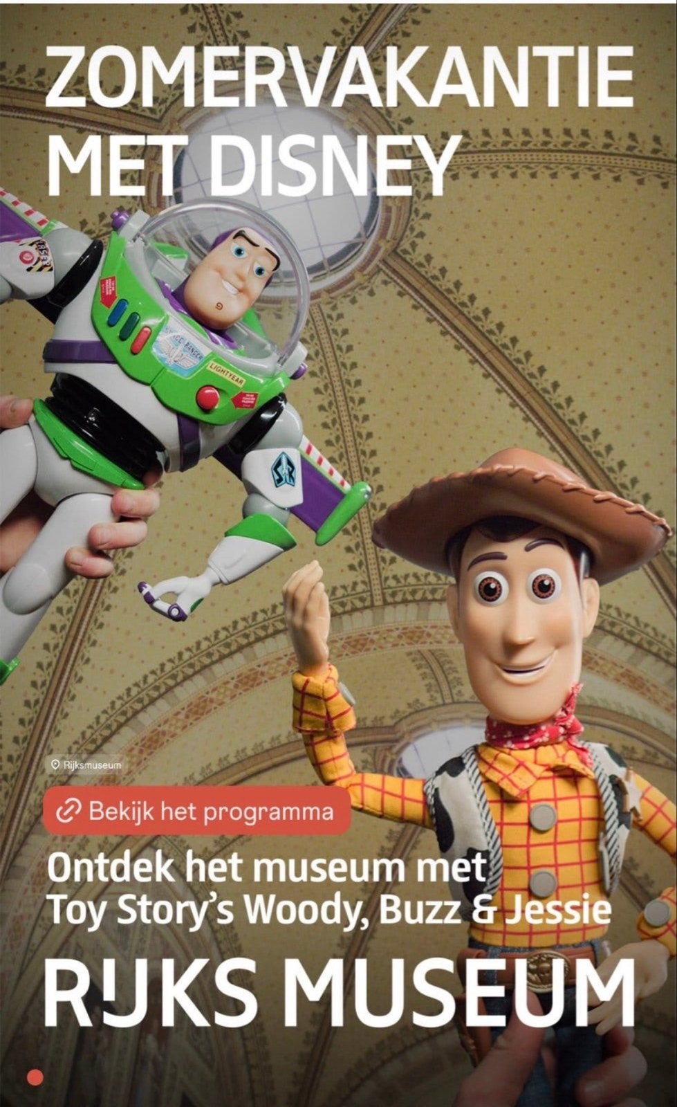 Twee Tickets Toy Story in het Rijksmuseum, Ophalen of Verzenden, Nieuw