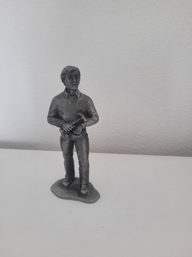 Tinnen beeldje, Ophalen of Verzenden, Zo goed als nieuw, Mens