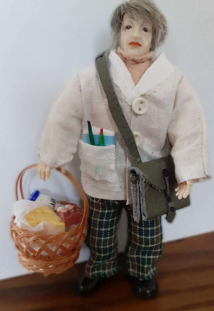 Heidi Ott "opa met origineel pruikje " ALS MELKBOER !!, Verzenden, Zo goed als nieuw, Popje
