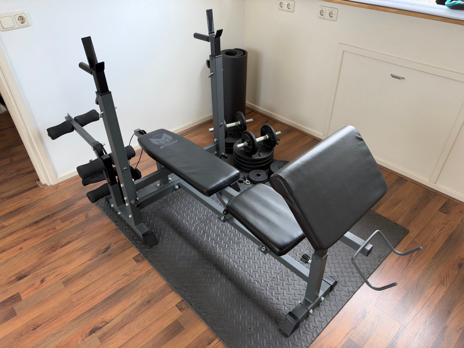 Gorilla Sports halterbankset / bankdrukset, Sport en Fitness, Ophalen, Zo goed als nieuw, Overige typen