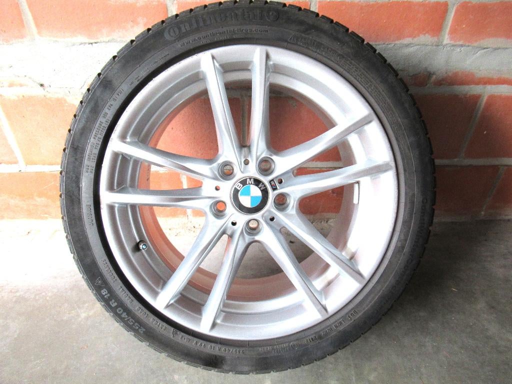 Set van 4 originele BMW M velgen 9J X 18 inch met banden, Ophalen, Gebruikt, BMW