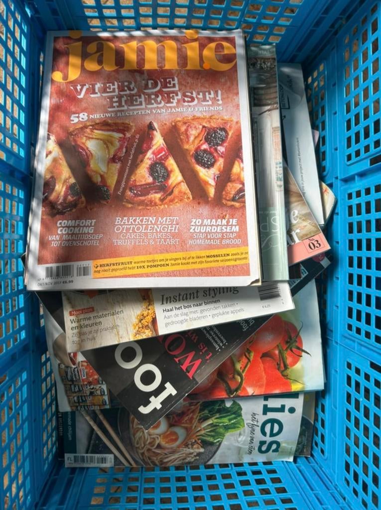 Kratten vol woon&kookmagazines/ foodies/ vtwonen, Boeken, Tijdschriften en Kranten, Ophalen of Verzenden, Gelezen, Overige typen