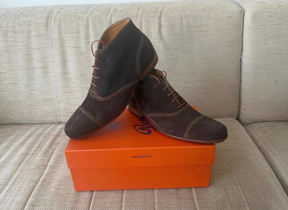 Greve Suede Veterschoenen Maat 41 - Nieuw, Ophalen of Verzenden, Nieuw, Bruin, Veterschoenen