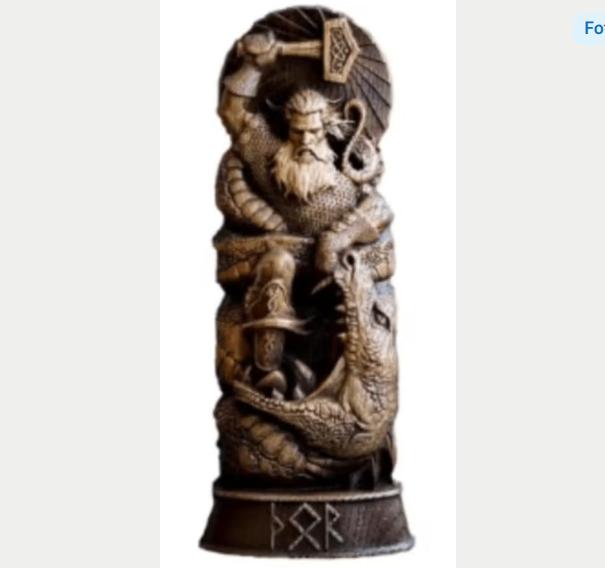 Prachtig beeldje Noorse god Thor (20cm), Ophalen of Verzenden, Nieuw, Mens