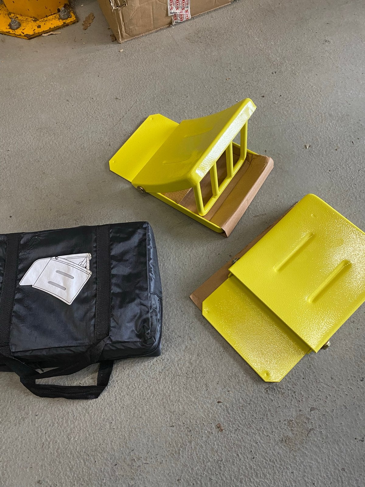 Wielkeggen set met tas - Geel, Ophalen of Verzenden, Zo goed als nieuw