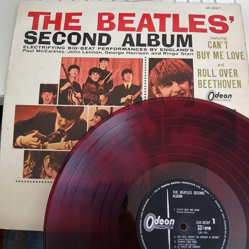 The Beatles' Second Album - Rode Japanse Persing LP, Cd's en Dvd's, Vinyl | Pop, Gebruikt, Ophalen of Verzenden, Originele persing