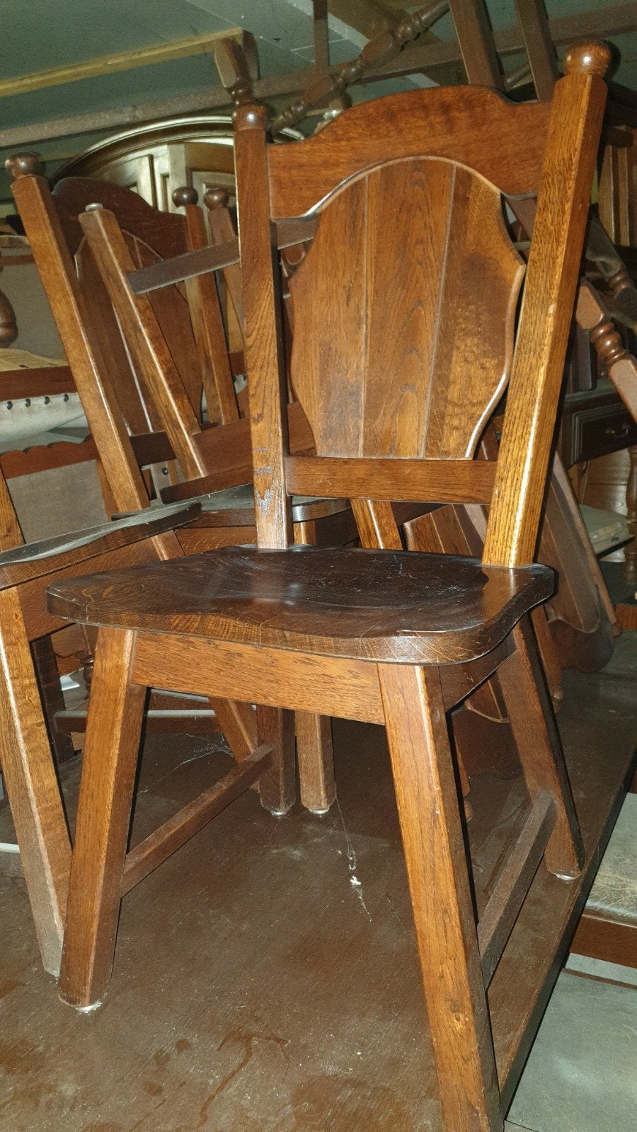 Robuuste eiken houten stoelen MAGAZIJN OPRUIMING, Ophalen