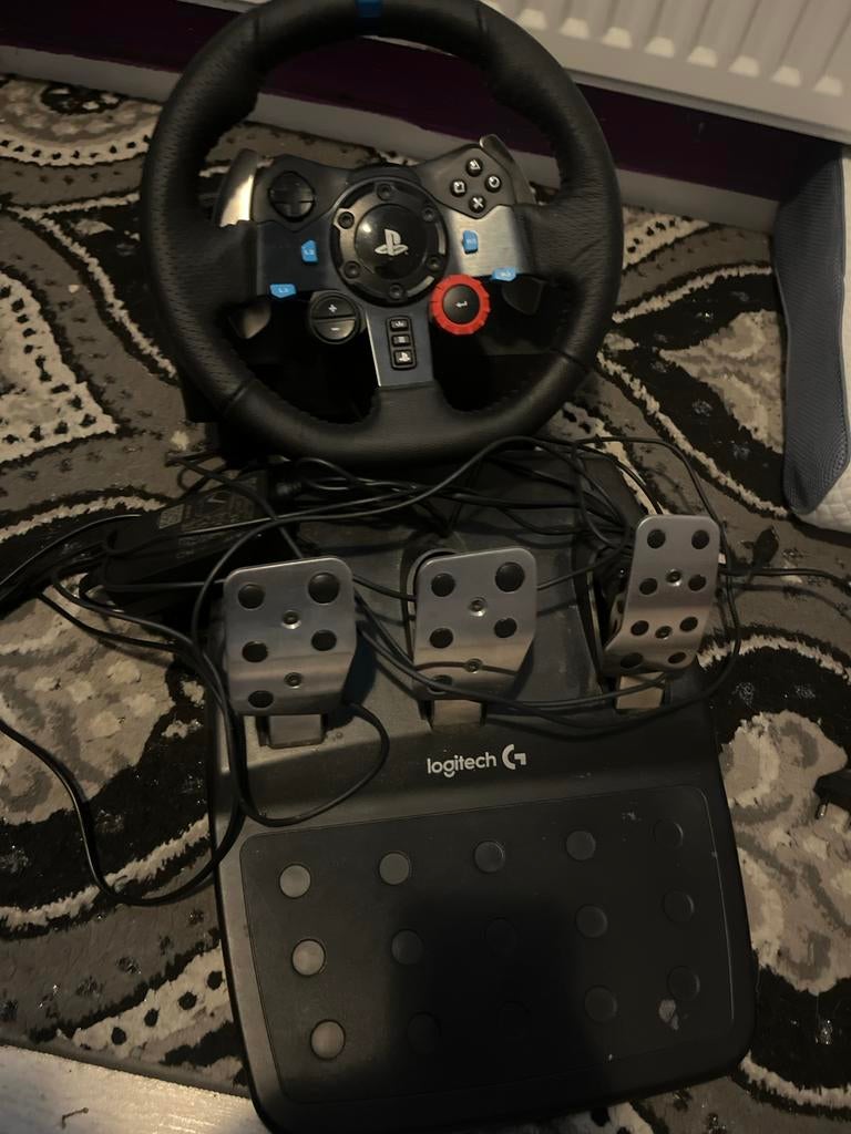 Logitech G29 Racing Wheel + Pedalen, Spelcomputers en Games, Spelcomputers | Xbox | Accessoires, Ophalen, Zo goed als nieuw, Controller
