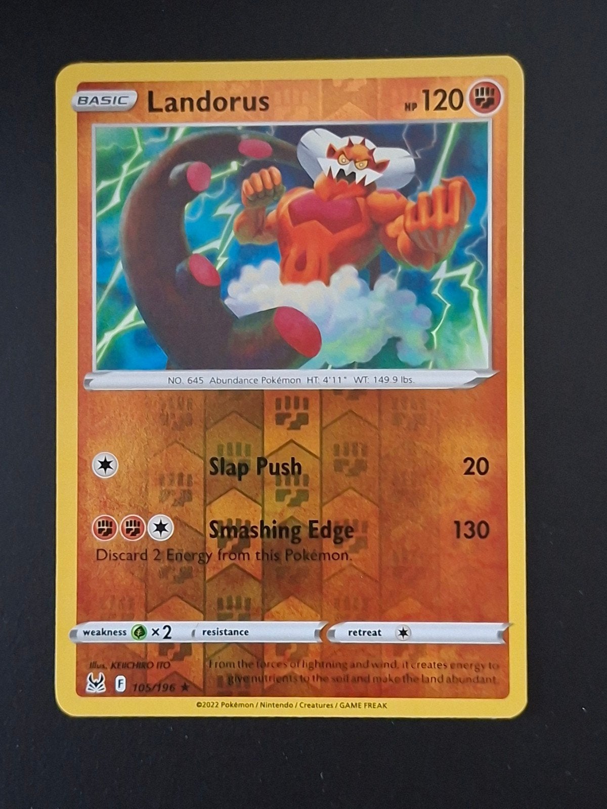 Landorus Reverse Holo - Lost Origin 105/196 Pokémon Kaart, Hobby en Vrije tijd, Verzamelkaartspellen | Pokémon, Ophalen of Verzenden