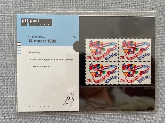 Postzegelmapje PZM64 40 jaar N.A.V.O. 1989 Postfris, Ophalen of Verzenden, Postfris, Overige thema's