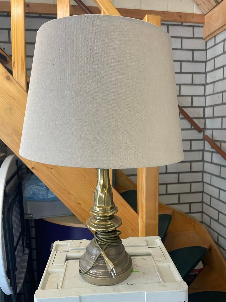Statige schemerlamp met z.g.a.n. lampenkap en lange snoer, Ophalen, Zo goed als nieuw