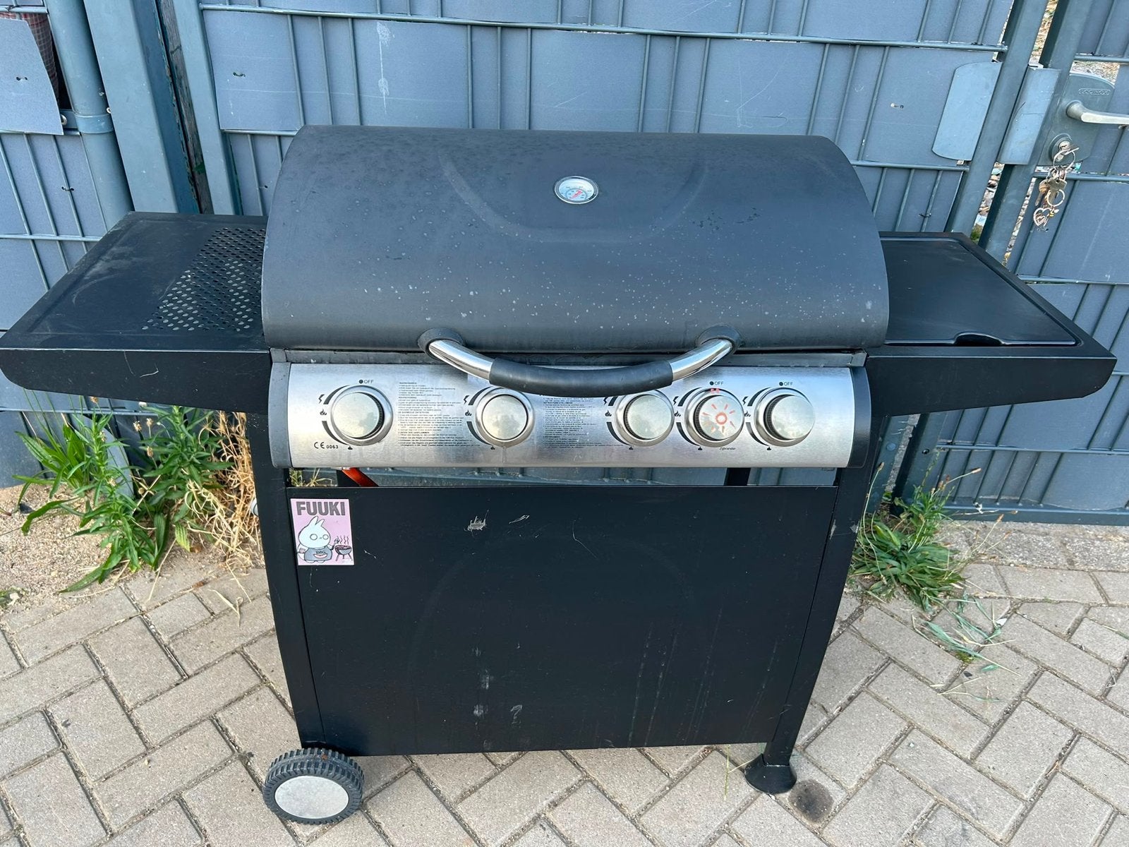 Gebruikte Fuuki Gasbarbecue met 4 branders en zijbrander, Ophalen of Verzenden, Gebruikt