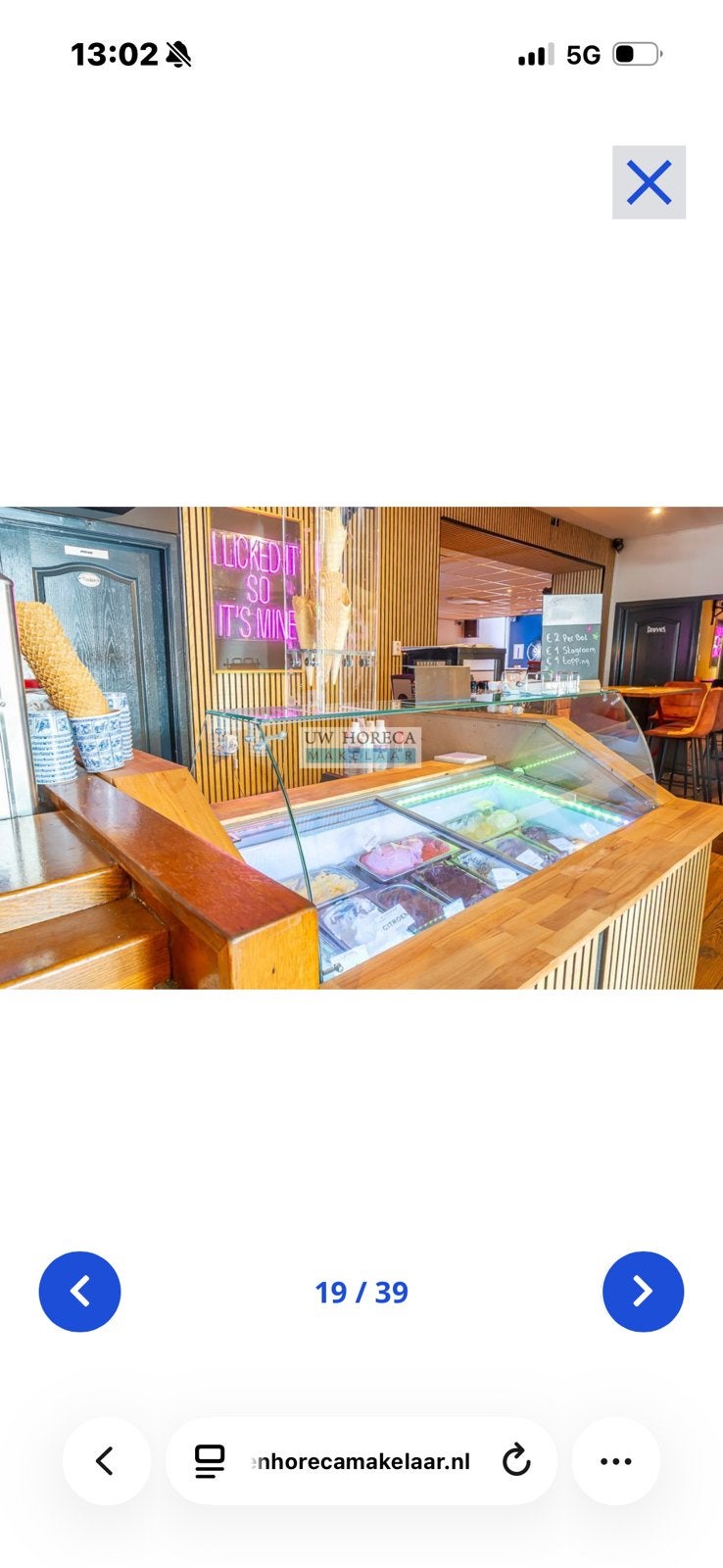 Ijsvitrine gedemonteerd, Ophalen, Koelen en Vriezen
