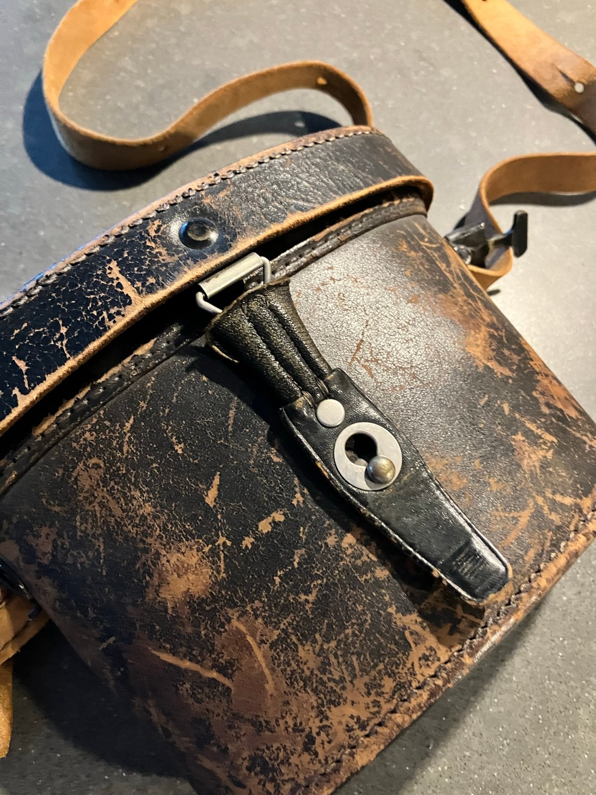 Vintage Leren Verrekijker Tas - D.V.D. Gemerkt, Ophalen of Verzenden