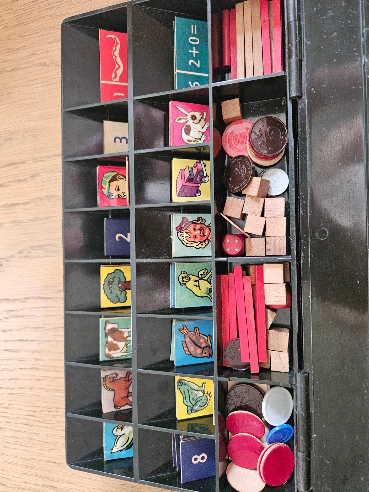 2x Vintage letterbak / rekenbak - nog in goede staat, Kinderen en Baby's, Ophalen of Verzenden, Gebruikt, Taal en Lezen