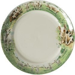Ontbijtborden Geit - Varken Wiebe van der Zee servies, Overige merken, Nieuw, Ophalen of Verzenden, Bord(en)