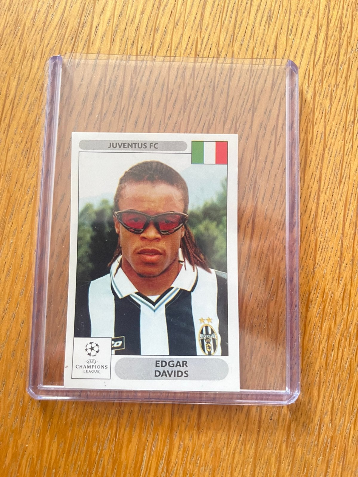 Edgar Davids Champions League 2000 panini Juventus, Ophalen of Verzenden, Zo goed als nieuw, Sticker