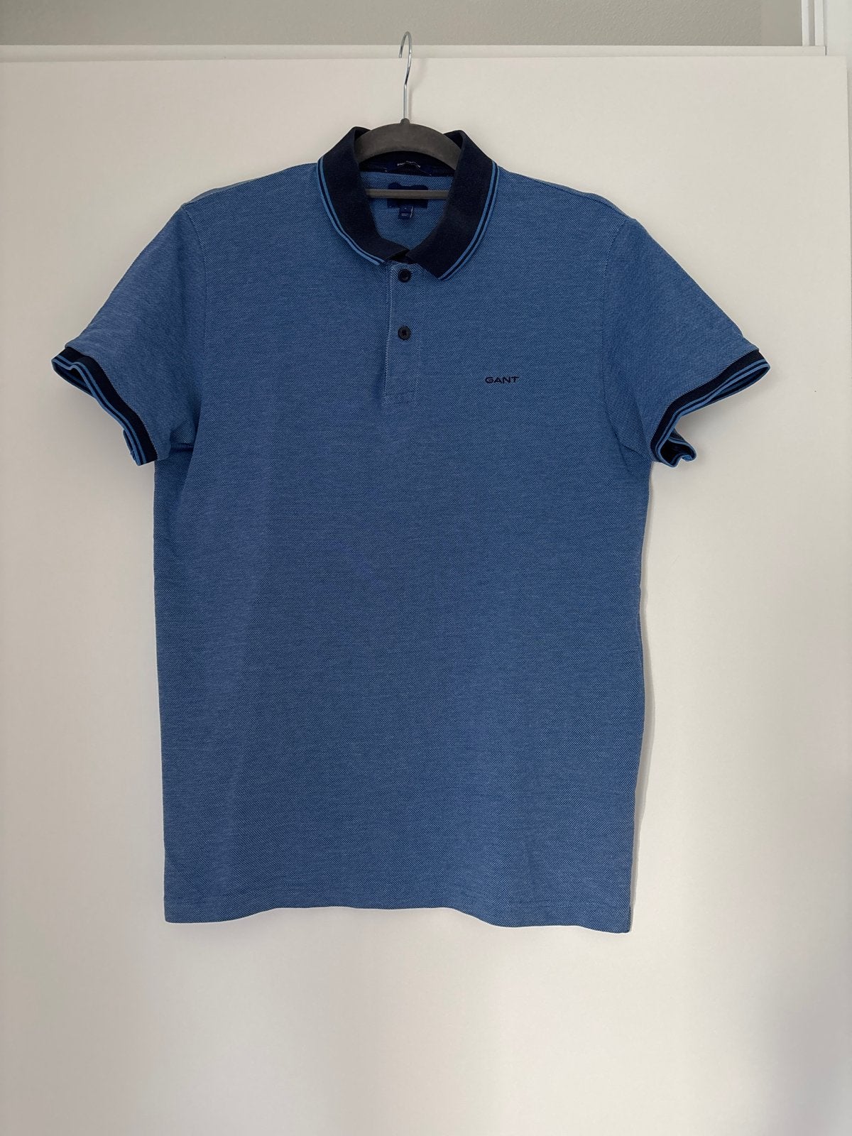 GANT heren polo shirt - Blauw - Maat M, Ophalen of Verzenden, Zo goed als nieuw, Maat 48/50 (M), Blauw