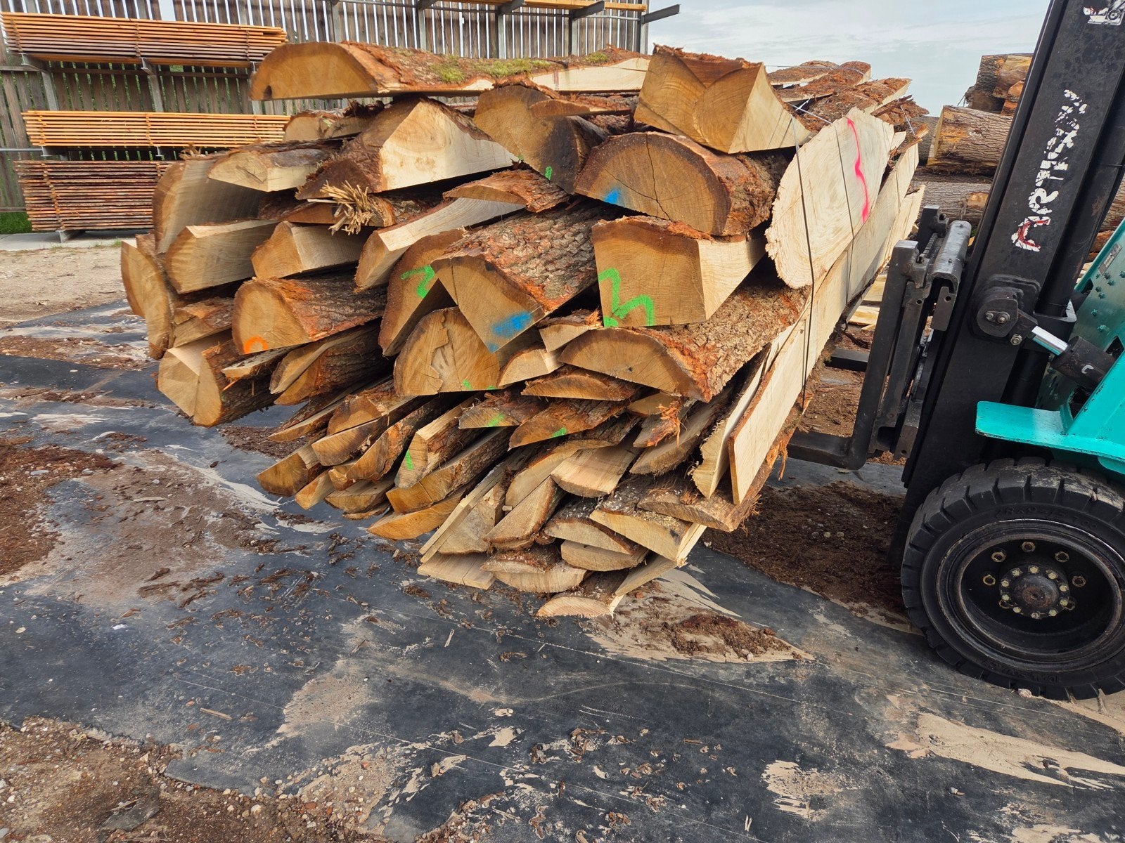 Eiken brandhout, haardhout, kachelhout, Tuin en Terras, Haardhout, 3 tot 6 m³, Ophalen, Eikenhout, Stammen