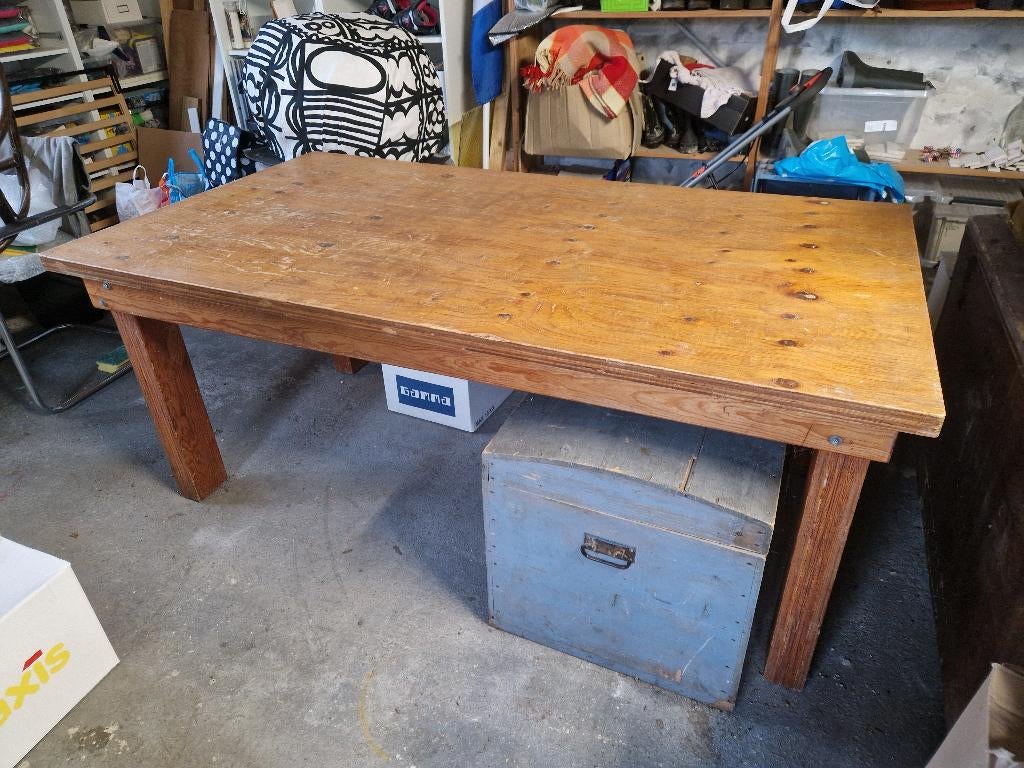 Jaren zeventig tafel - robuust & handgemaakt, Ophalen, Gebruikt, 50 tot 100 cm, Vijf personen of meer