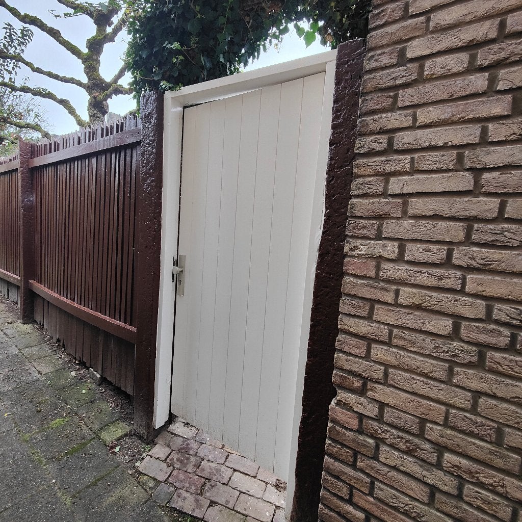 Hardhouten tuinpoort / deur, Ophalen, Gebruikt, Minder dan 100 cm, Looppoort